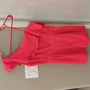 Hot Pink One Shoulder Romper